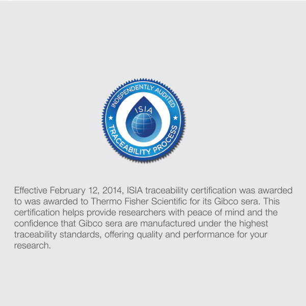 ISIA traceability certification award